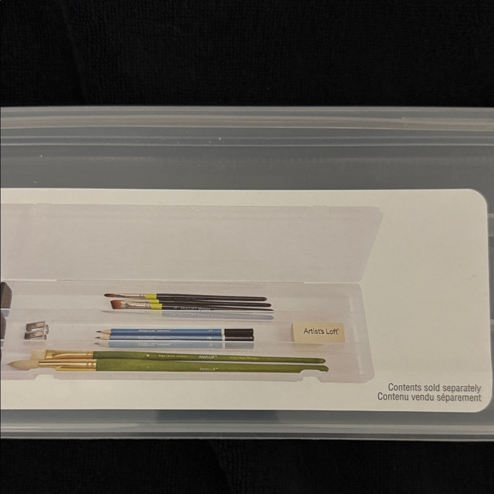 Clear Pencil and Brush Carrying Case - Picture 4 of 5